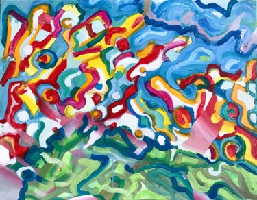 Pintura titulada "Автомобильная пробка" por Aleksey Ovsyannikov, Obra de arte original, Oleo