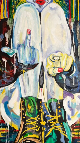 제목이 "Загадочный жест"인 미술작품 Aleksey Ovsyannikov로, 원작, 기름 나무 들것 프레임에 장착됨