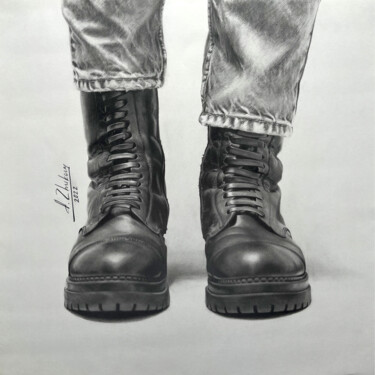 Rysunek zatytułowany „Boots” autorstwa Aleksey Zhukov, Oryginalna praca, Ołówek