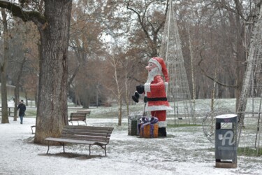 Fotografia intitulada "Santa Claus in park…" por Alen Gurovic, Obras de arte originais, Fotografia Não Manipulada