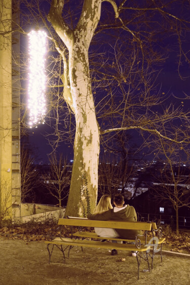 摄影 标题为“Glowing tree and tw…” 由Alen Gurovic, 原创艺术品, 非操纵摄影
