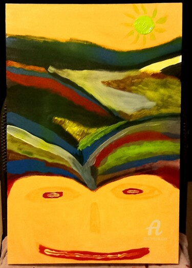 Painting titled "Miss Sunshine" by Alen Gurovic, Original Artwork, Acrylic