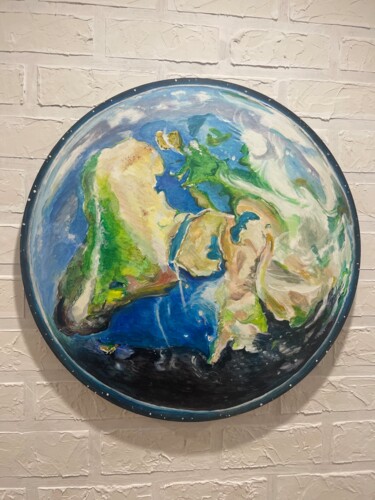 Картина под названием "Земля" - Alena Darvish, Подлинное произведение искусства, Акрил Установлен на Деревянная панель