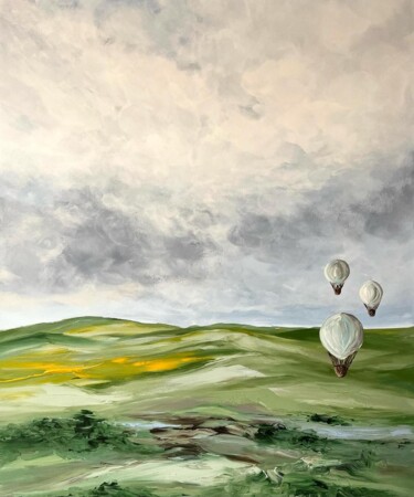 Pittura intitolato "Balloon" da Alena Kalevich, Opera d'arte originale, Acrilico