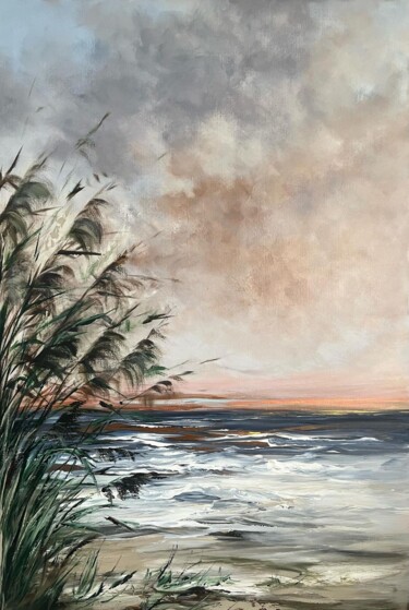 Painting titled "Sea II" by Alena Kalevich, Original Artwork, Acrylic