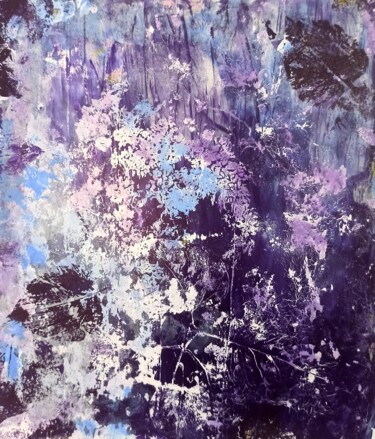 Painting titled "Night Lilac" by Alena Masterkova, Original Artwork, Acrylic