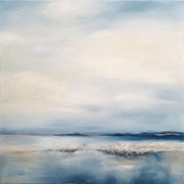 Painting titled "NORTH COAST, minima…" by Alena Post, Original Artwork, Oil Mounted on Wood Stretcher frame
