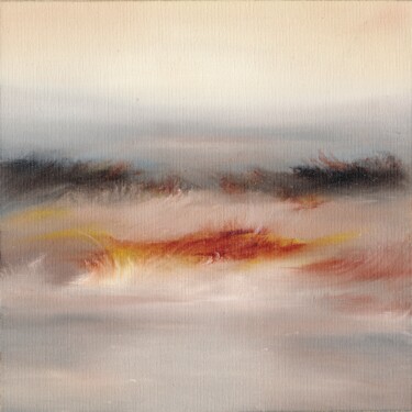 Pittura intitolato "Twilight Haze, Abst…" da Alena Post, Opera d'arte originale, Olio Montato su Cartone