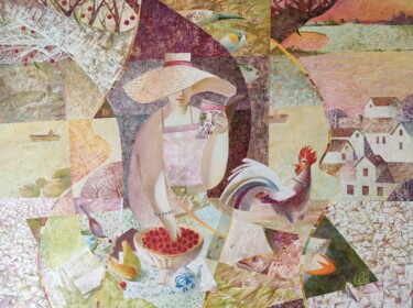 Картина под названием "Summer shadow" - Alena Sycheva, Подлинное произведение искусства, Масло
