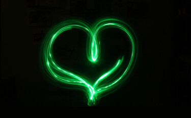 Fotografía titulada "heart" por Alena Volkava, Obra de arte original, Light Painting