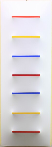 Sculpture titled "Colored rows 4pop" by Alessandro Butera, Original Artwork, Acrylic Mounted on Other rigid panel