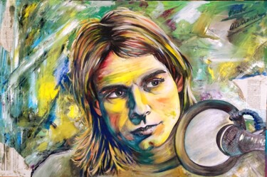 제목이 "Kurt Cobain"인 미술작품 Alessandro Rizzo로, 원작, 기름