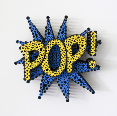 Sculptuur getiteld "Mini Pop! 2" door Alessandro Padovan, Origineel Kunstwerk, Metalen