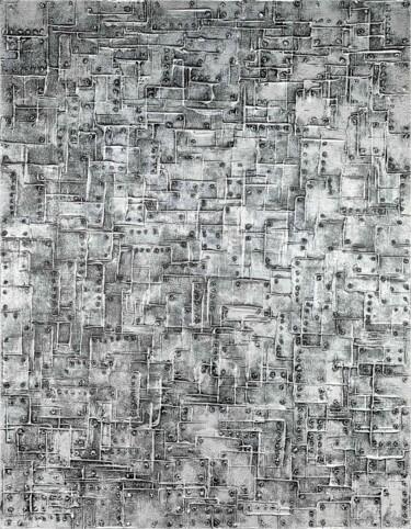 Картина под названием "Industrial Chic: El…" - Alessia Lu, Подлинное произведение искусства, Акрил Установлен на Деревянная…
