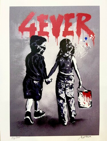 Printmaking titled "4 Ever Grey" by Alessio B, Original Artwork, Digital Print