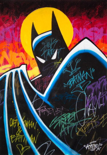 Pintura intitulada "Batman - The dark k…" por Alessio Hassan Alì (Hipo), Obras de arte originais, Acrílico