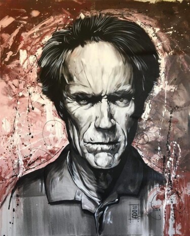 Malerei mit dem Titel "Clint by ADO" von Alex De Oliveira, Original-Kunstwerk, Acryl