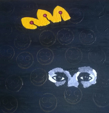 Painting titled "OPTIMISTK LOOK" by Alex Donote, Original Artwork, Acrylic