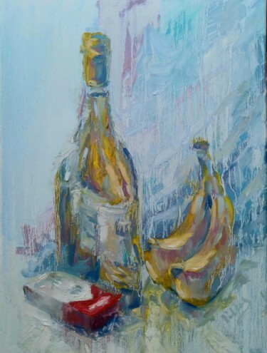 Schilderij getiteld "Light wine" door Alex Klas, Origineel Kunstwerk, Olie Gemonteerd op Frame voor houten brancard