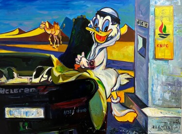Malarstwo zatytułowany „Donald on a trip” autorstwa Alex Loreci, Oryginalna praca, Akryl