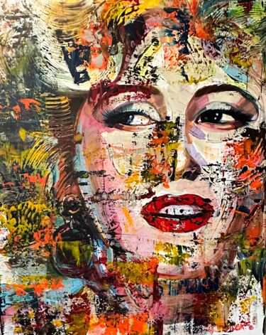 Painting titled "Marilyn Monroe nr.3" by Alex Loreci, Original Artwork, Acrylic