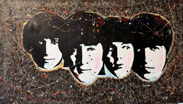 Malarstwo zatytułowany „The Beatles” autorstwa Alex Loreci, Oryginalna praca, Akryl
