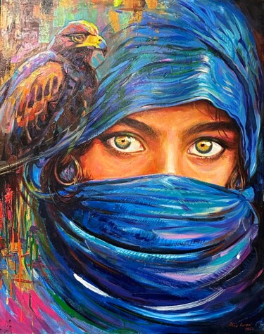 绘画 标题为“Arab girl” 由Alex Loreci, 原创艺术品, 丙烯