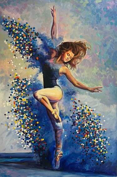 Painting titled "Dancer" by Alex Loreci, Original Artwork, Acrylic