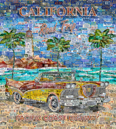 Digital Arts με τίτλο "California Road Tri…" από Alex Loskutov, Αυθεντικά έργα τέχνης, Ψηφιακή ζωγραφική