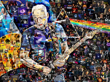 Collagen mit dem Titel "David Gilmour Ukrai…" von Alex Loskutov, Original-Kunstwerk, Digitale Collage