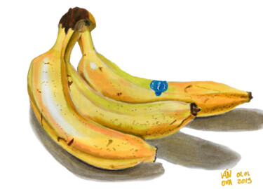 Rysunek zatytułowany „Bananas” autorstwa Alex Vainova, Oryginalna praca, Marker