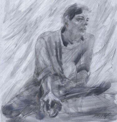 Рисунок под названием ""The Lifestyle of a…" - Alex Wolf, Подлинное произведение искусства, Древесный уголь