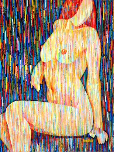 Pittura intitolato "Color rain" da Alexander Breskin, Opera d'arte originale, Olio Montato su Telaio per barella in legno