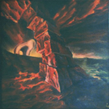 Malerei mit dem Titel "Ухо" von Aleksandr Dikun, Original-Kunstwerk, Öl