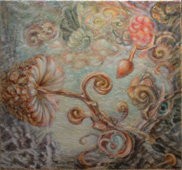 Картина под названием "Грибочки" - Александр Дикун, Подлинное произведение искусства, Масло