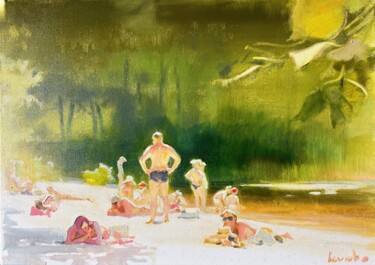 Malarstwo zatytułowany „And Now Summer Has…” autorstwa Alexander Levich, Oryginalna praca, Olej Zamontowany na Drewniana ram…