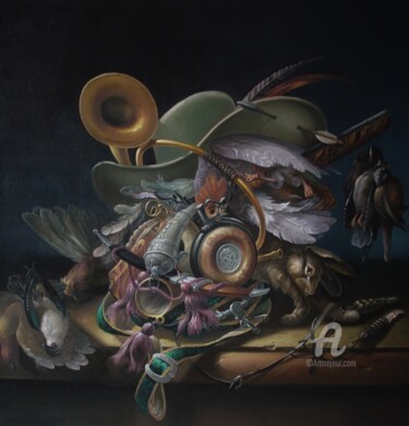Картина под названием "hunter" - Александр Михальчук, Подлинное произведение искусства, Масло