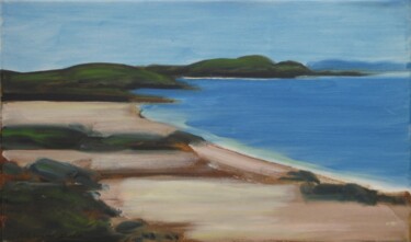 Painting titled "Sango Bay, Scotland" by Alexander Taylor Dickie, Original Artwork, Oil Mounted on Wood Stretcher frame