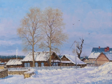 Картина под названием "January Day" - Alexander Volya, Подлинное произведение искусства, Масло