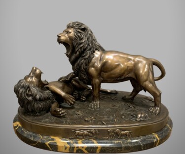Skulptur mit dem Titel "«The Lion King»" von Alexandr Karat, Original-Kunstwerk, Bronze
