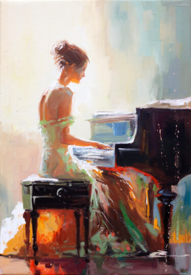 Pittura intitolato "Harmony in Solitude" da Alexandr Klemens, Opera d'arte originale, Olio