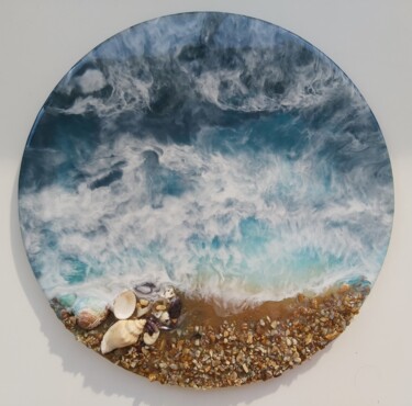 Painting titled "Sea" by Alexandra Amelchenko (As_Art), Original Artwork, Resin