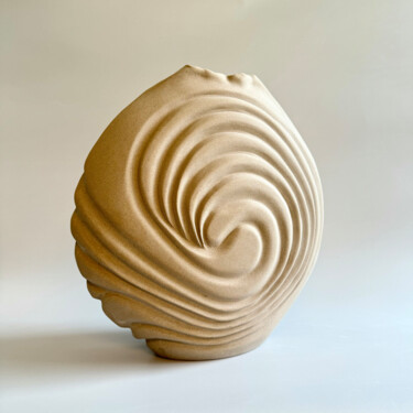 Sculpture titled "Spiral Serenity" by Alexandra Beliba, Original Artwork, Ceramics