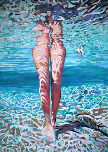 "Underwater  " başlıklı Tablo Alexandra Djokic tarafından, Orijinal sanat, Akrilik