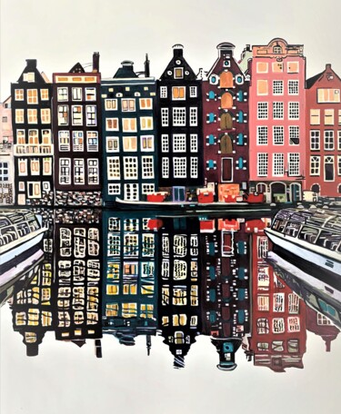 Painting titled "Amsterdam / 111 X 9…" by Alexandra Djokic, Original Artwork, Acrylic