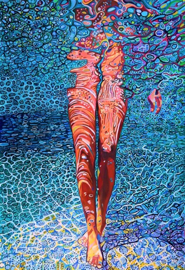 Pintura titulada "Underwater / 160 x…" por Alexandra Djokic, Obra de arte original, Acrílico