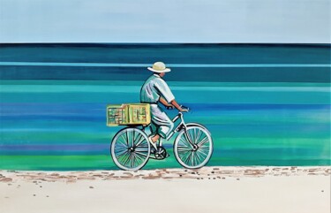 Painting titled "At the beach / 100…" by Alexandra Djokic, Original Artwork, Acrylic