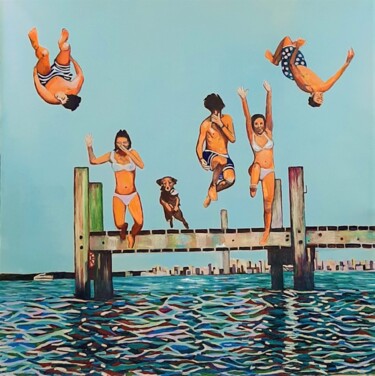 "Jump / 120 x 120 x…" başlıklı Tablo Alexandra Djokic tarafından, Orijinal sanat, Akrilik