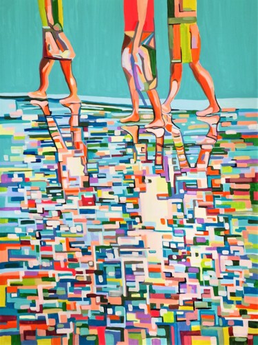 Peinture intitulée "At the beach / 106…" par Alexandra Djokic, Œuvre d'art originale, Acrylique