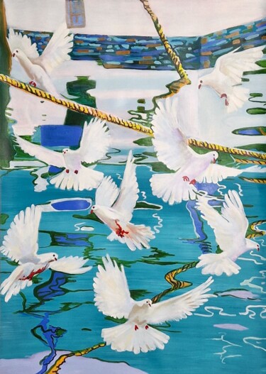 "Summer reflections…" başlıklı Tablo Alexandra Djokic tarafından, Orijinal sanat, Akrilik